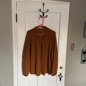 Terracotta orange/brown Button-Up Cardigan